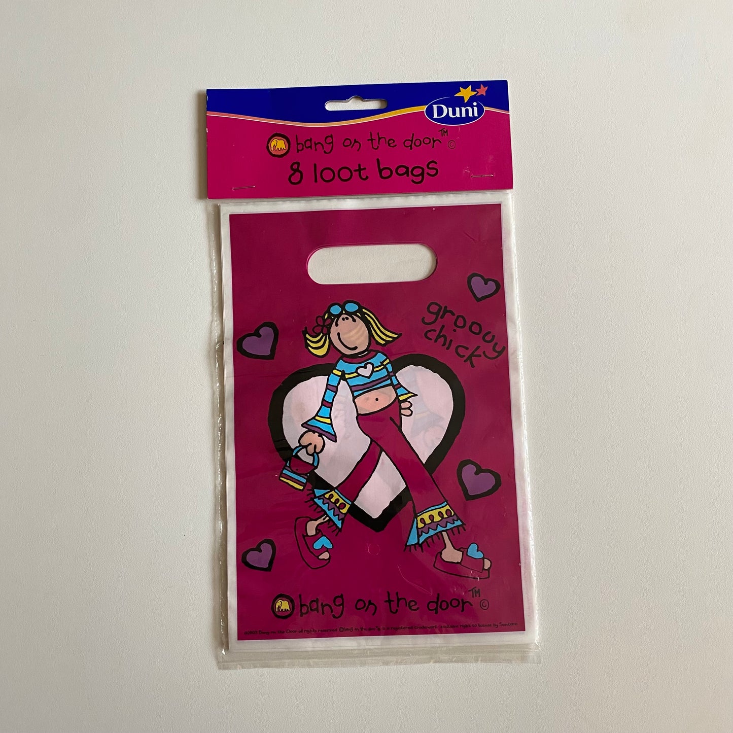 Vintage 2004 groovy chick party bags