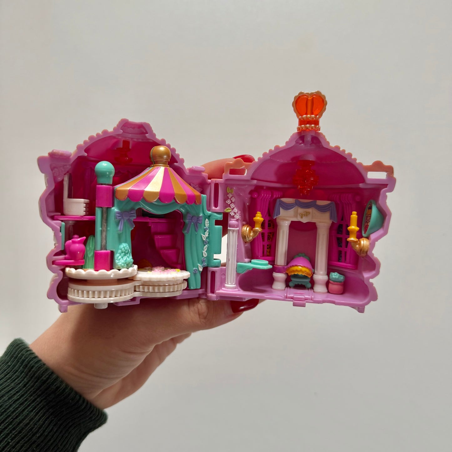 Vintage 1996 polly pocket crown palace. Has some sun damage as shown.