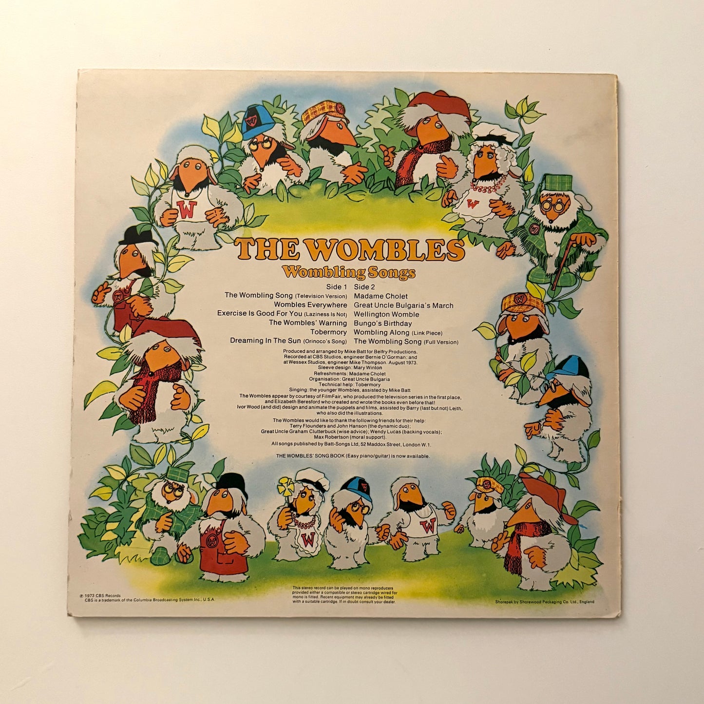 Vintage 1973 wombles vinyl