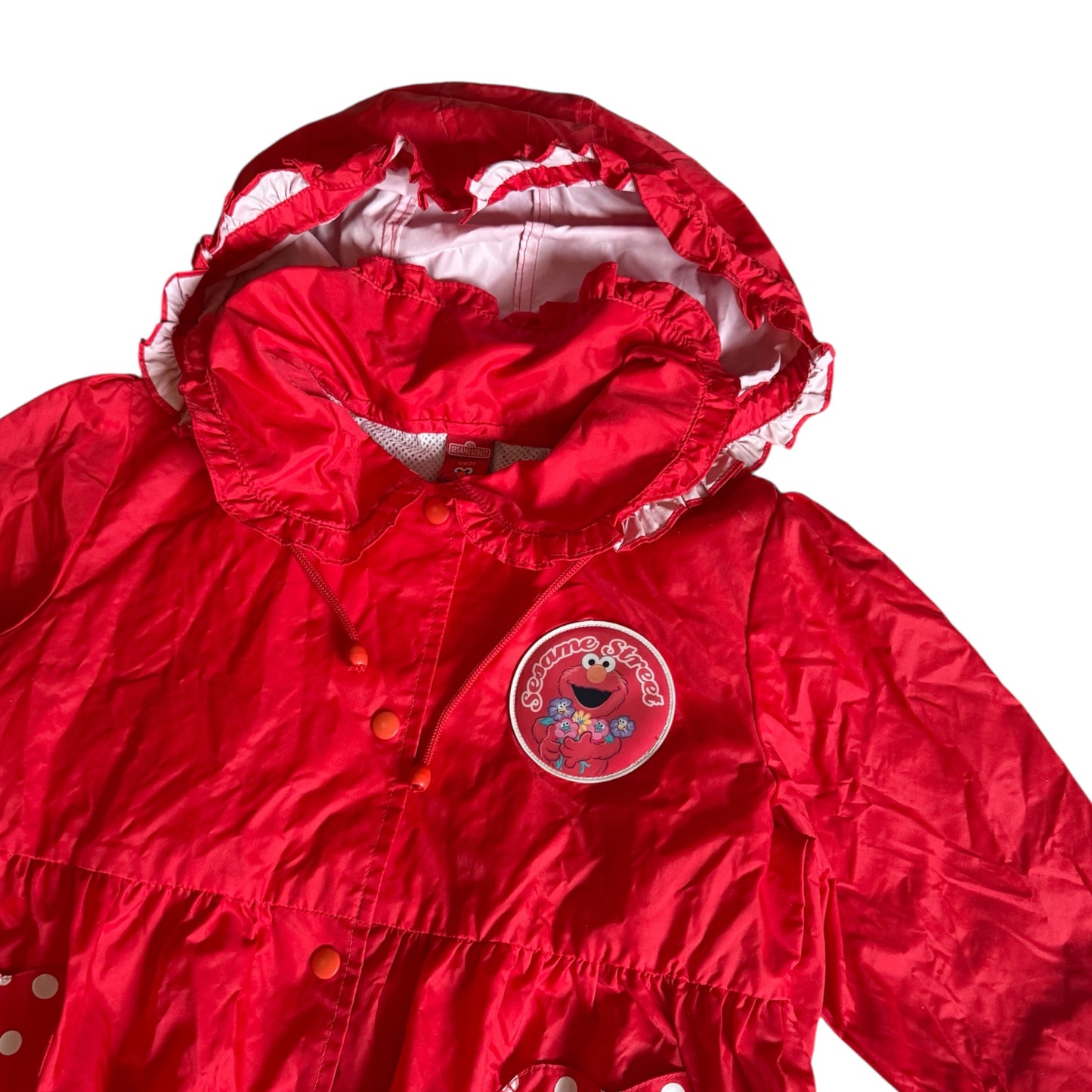 Vintage Sesame Street waterproof long lined coat. Size 6-7 years