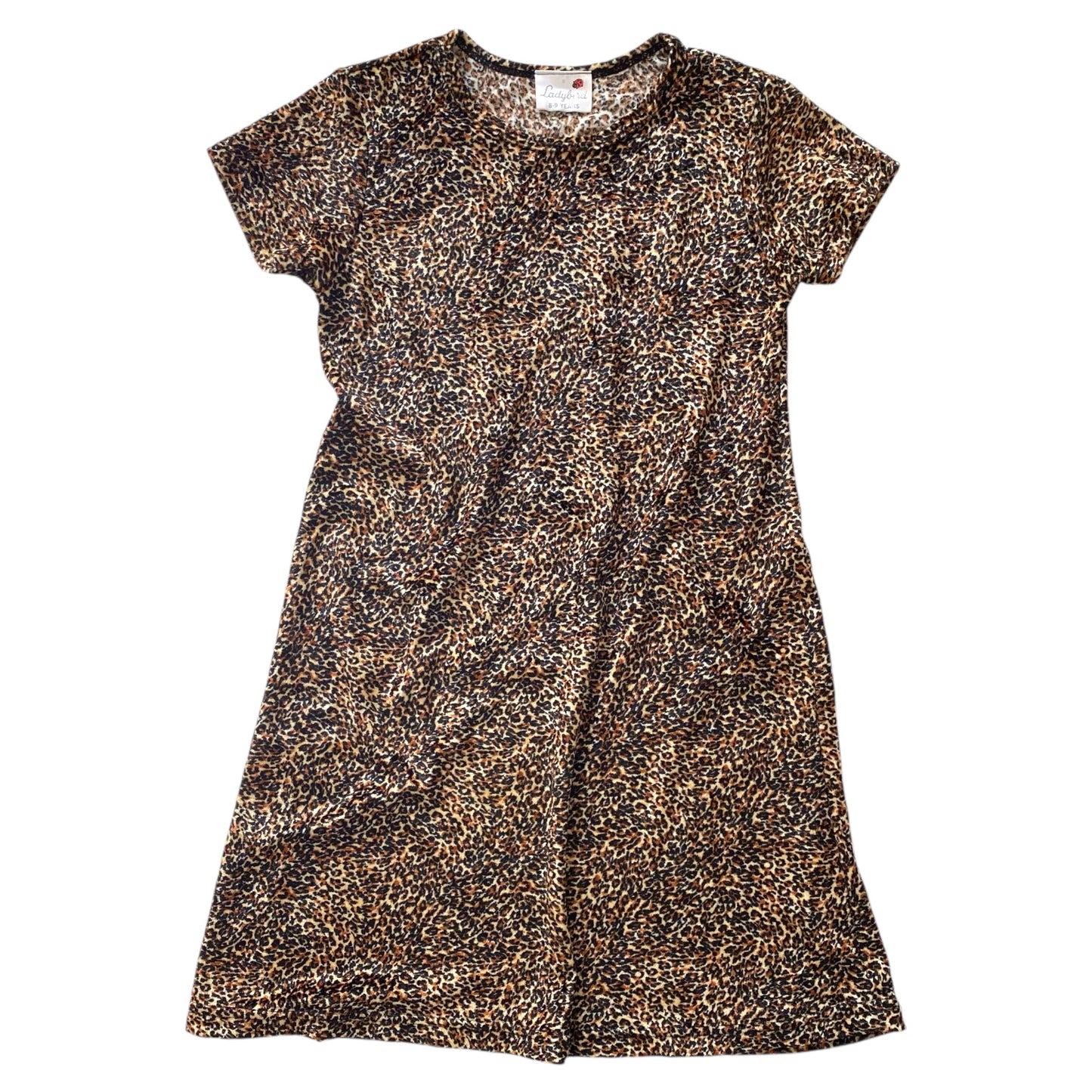 Vintage ladybird velour leopard print dress. Size 8-9 years