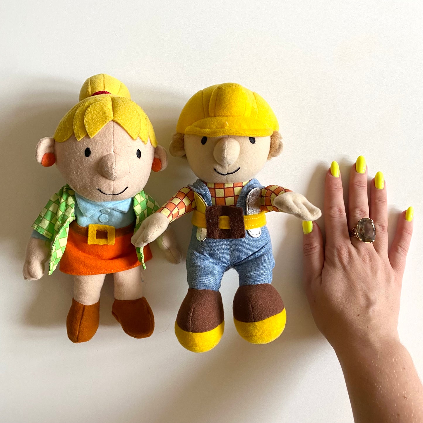 Vintage Bob the builder & Wendy soft toys set. Wendy is 1998 and Bob 2008