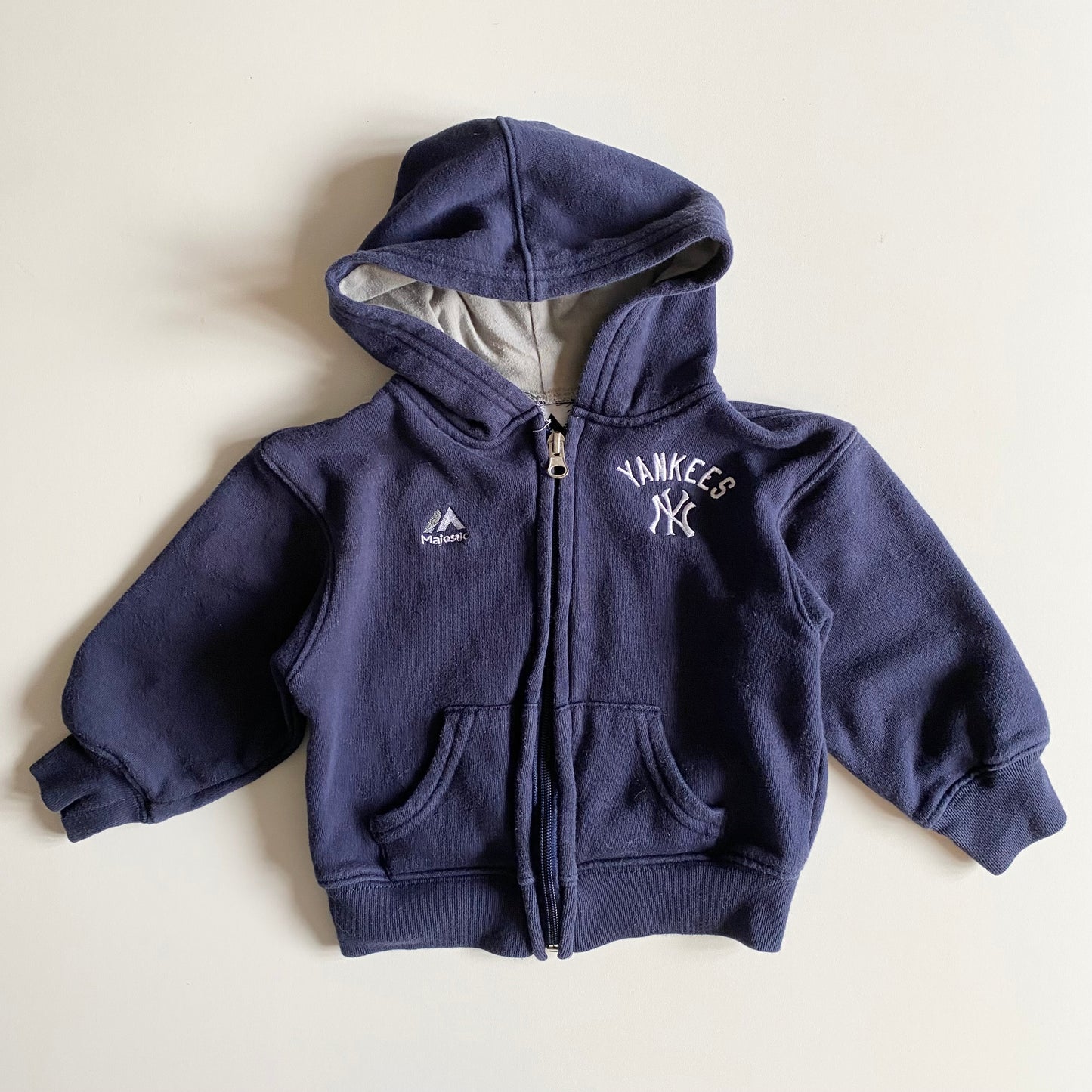Vintage majestic Yankees zip up hoodie. Size 18-24 months