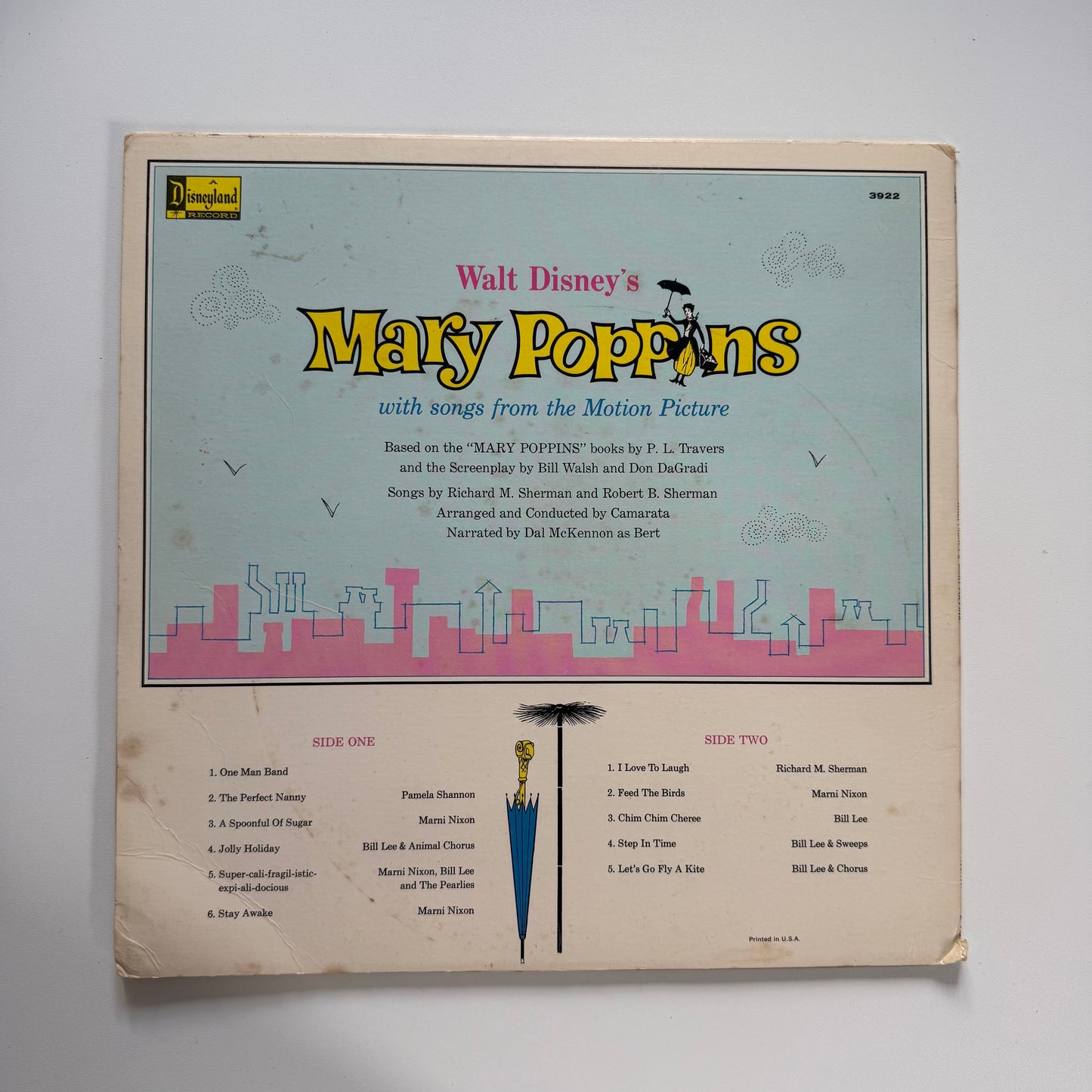 Vintage Mary poppins vinyl. Condition as shown.