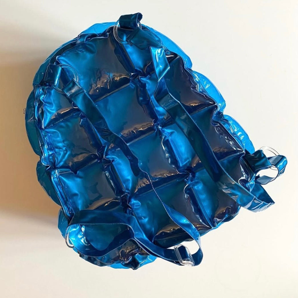 Royal blue inflatable 90s rucksack