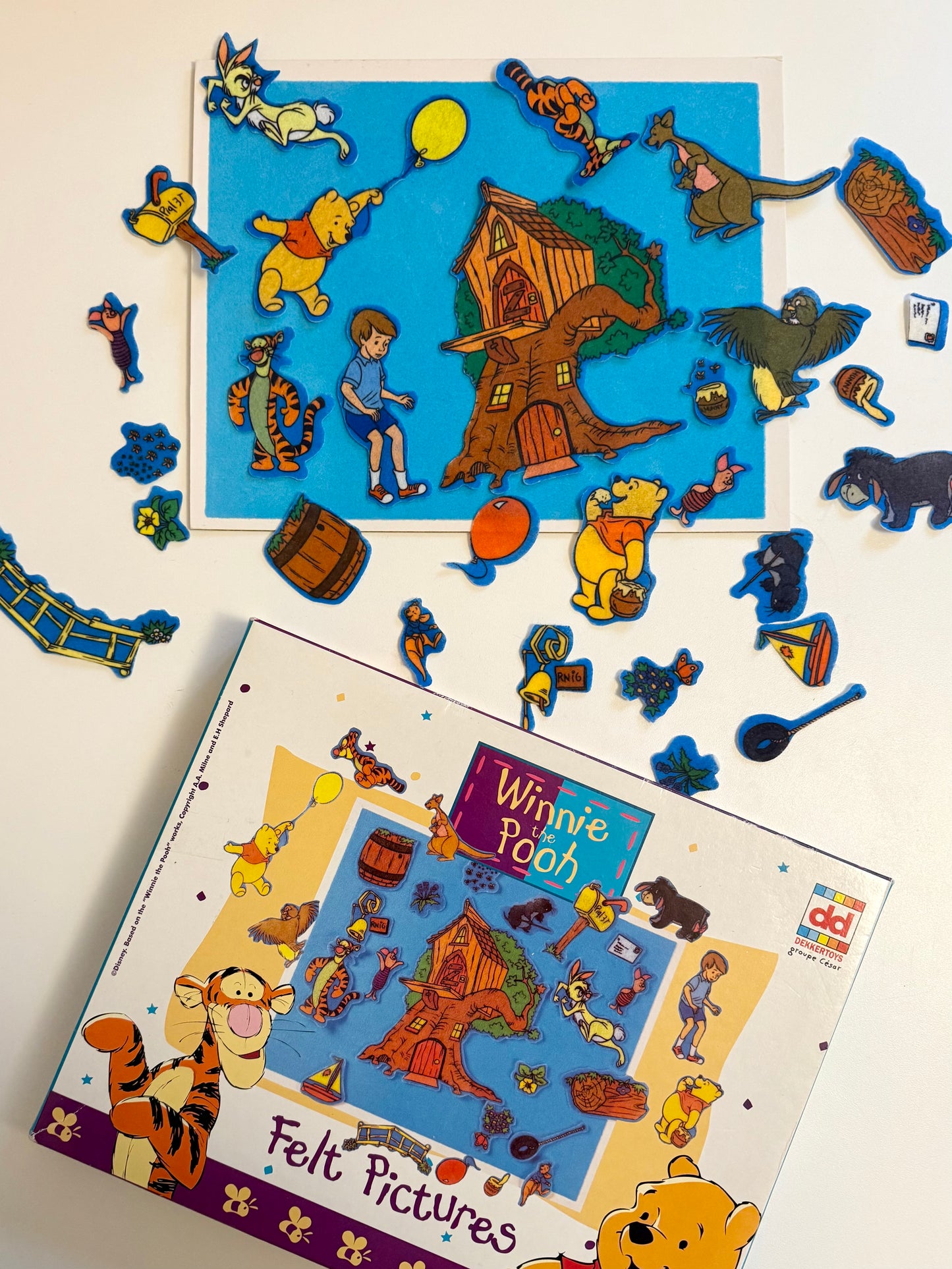 Vintage Winnie the Pooh fuzzy felt