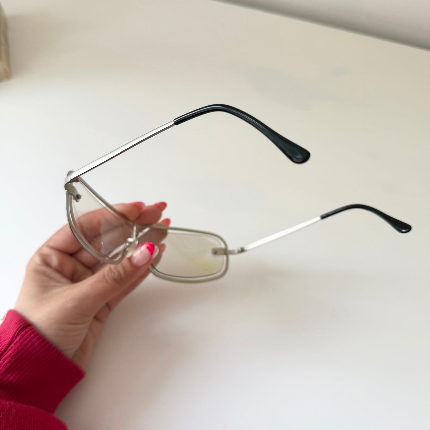 Vintage Y2K silver sunglasses