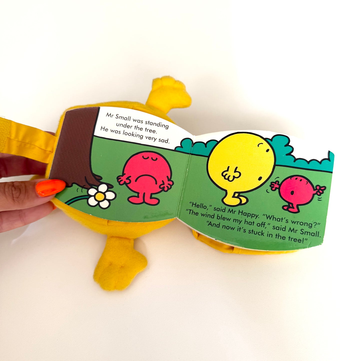 Vintage 2001 mr happy plush book