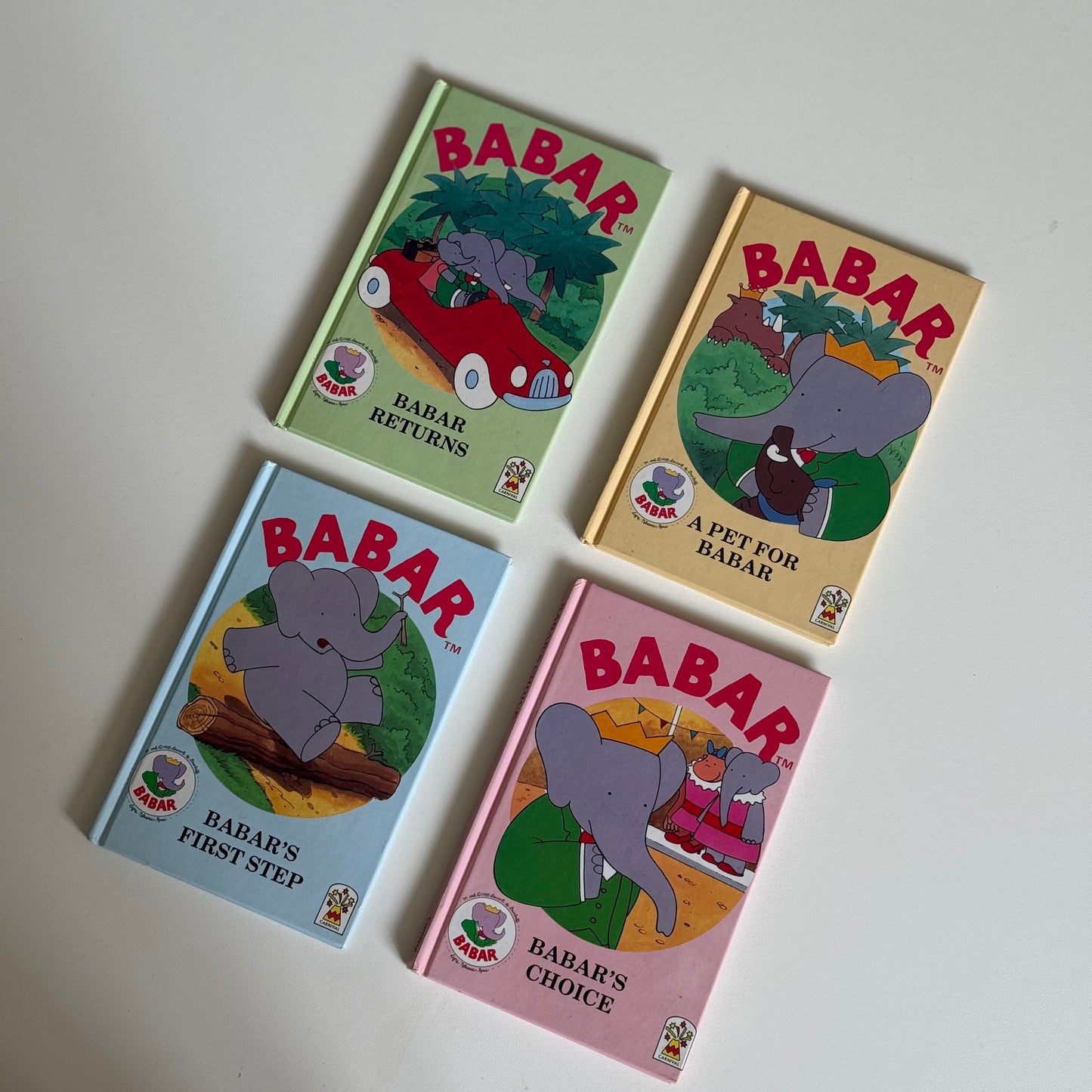 Vintage 1990 set of 4 Babar books