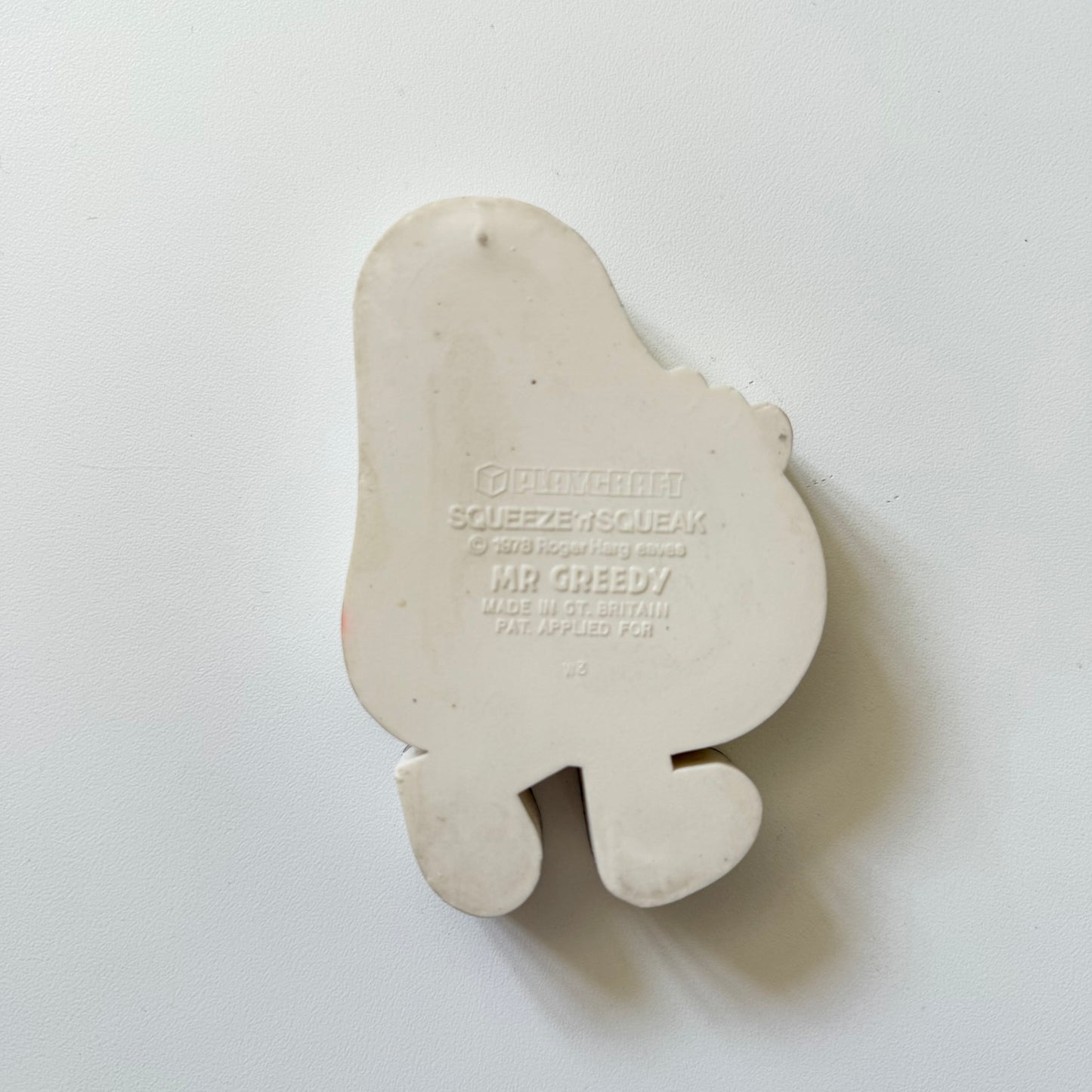 Vintage play craft 1978 squeaky mr men toy