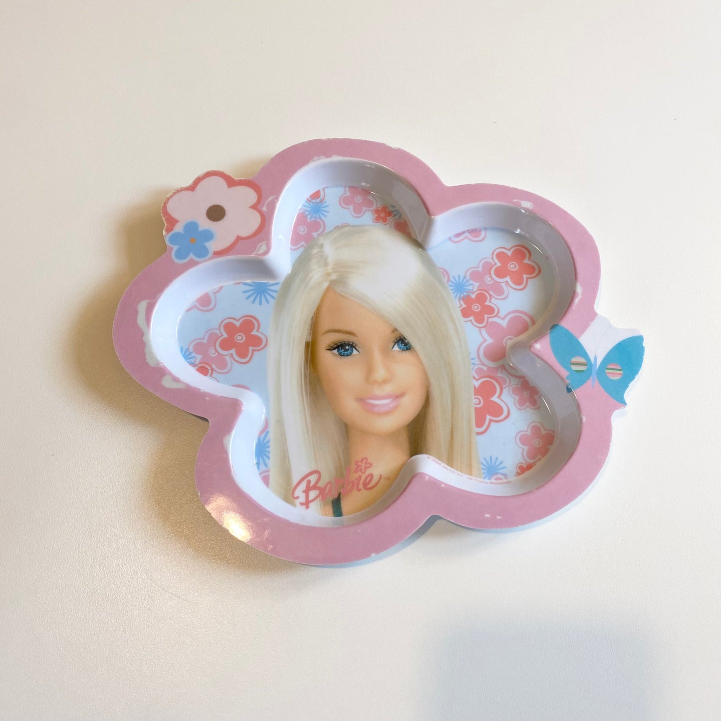 Vintage 2005 Barbie plate. Signs of wear