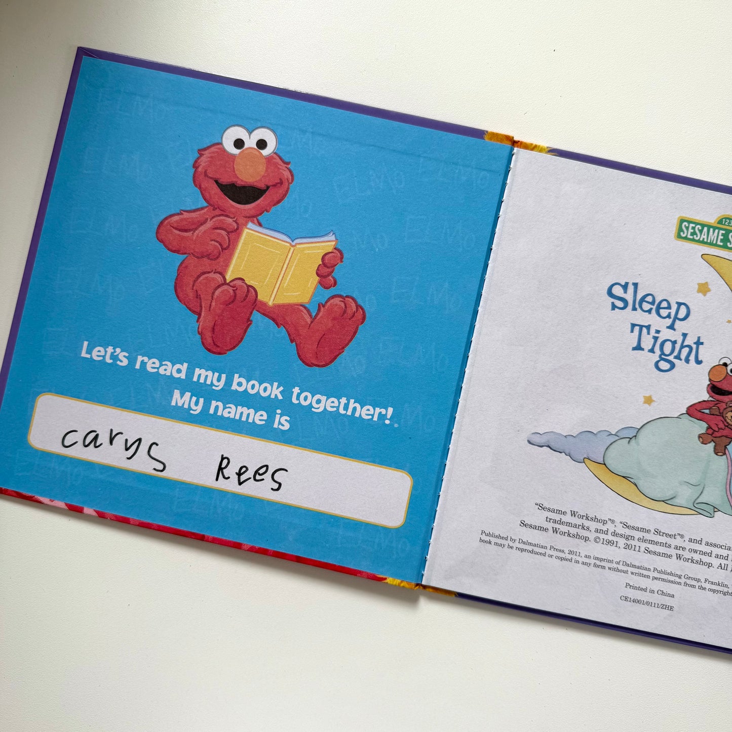 Sesame Street 2011 toddler book.