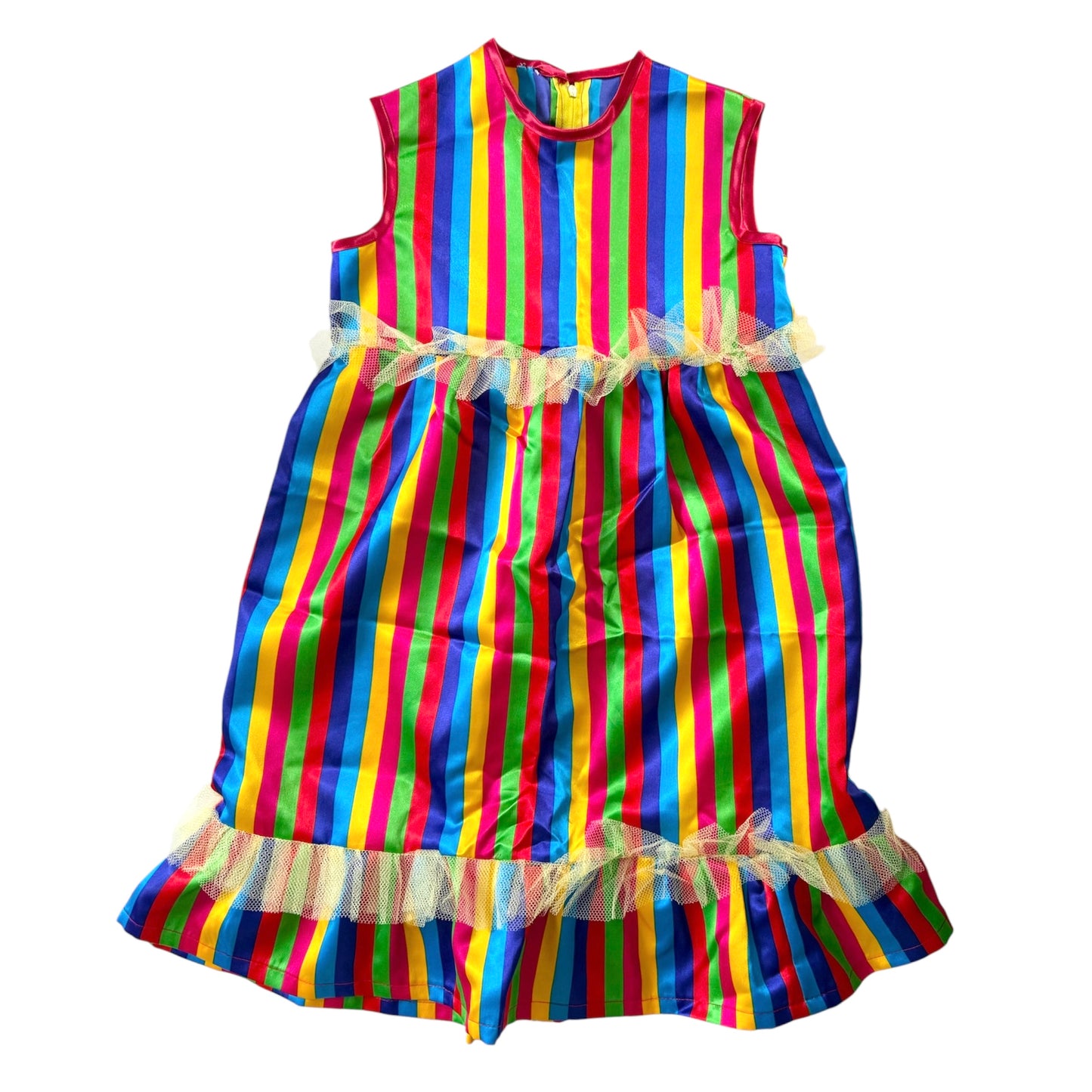 Vintage homemade colourful party/ clown dress. Size approx 6-7 years