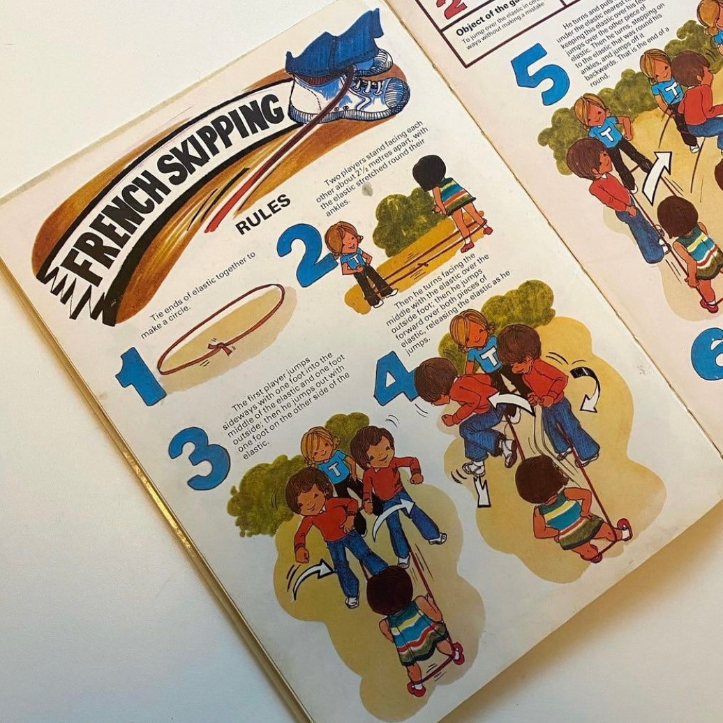 Vintage a4 1975 hardback outdoor games book.