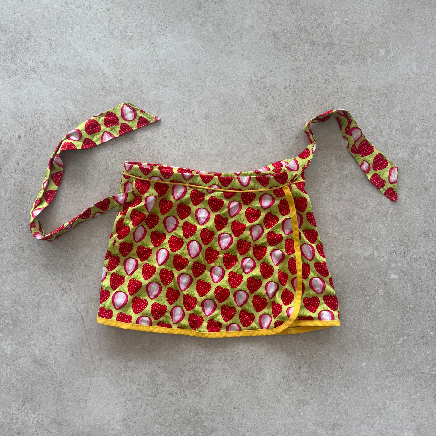 Vintage strawberry wrap skirt. Size 6 years ish