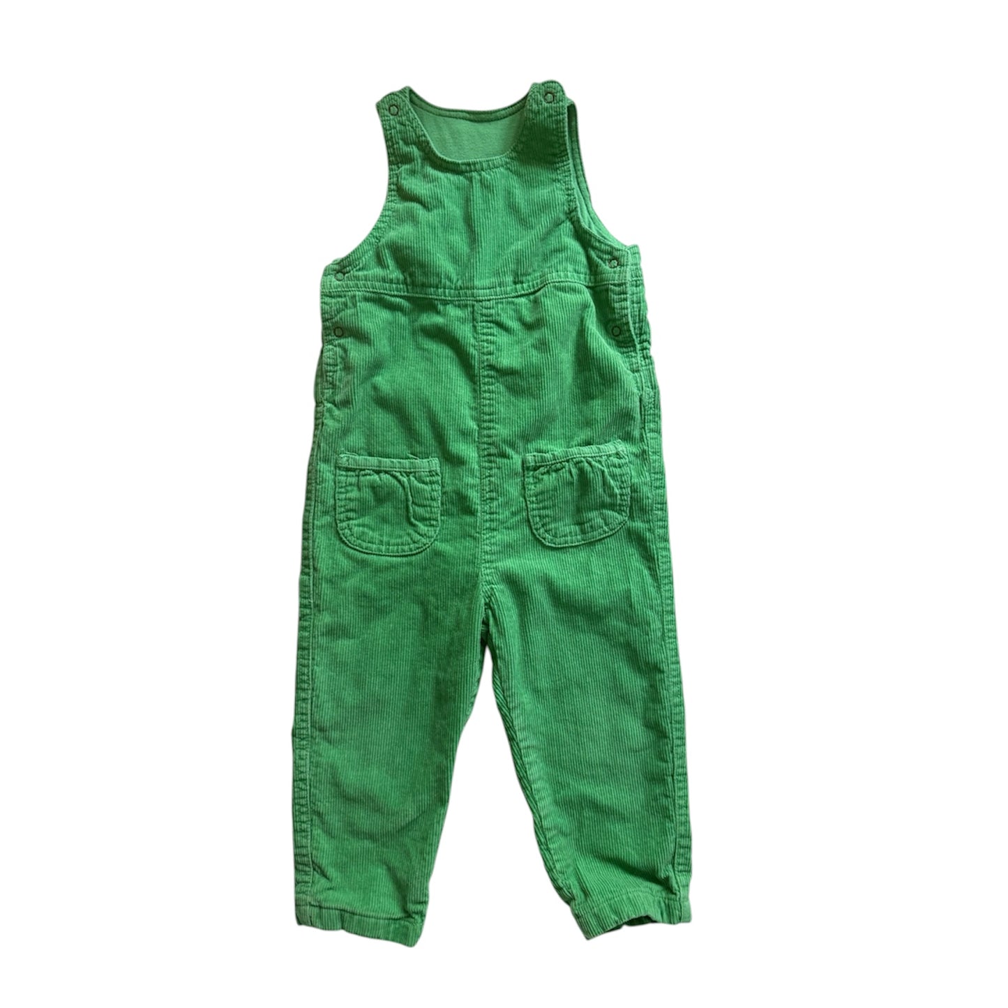 Green corduroy dungarees. Size 12-18 months