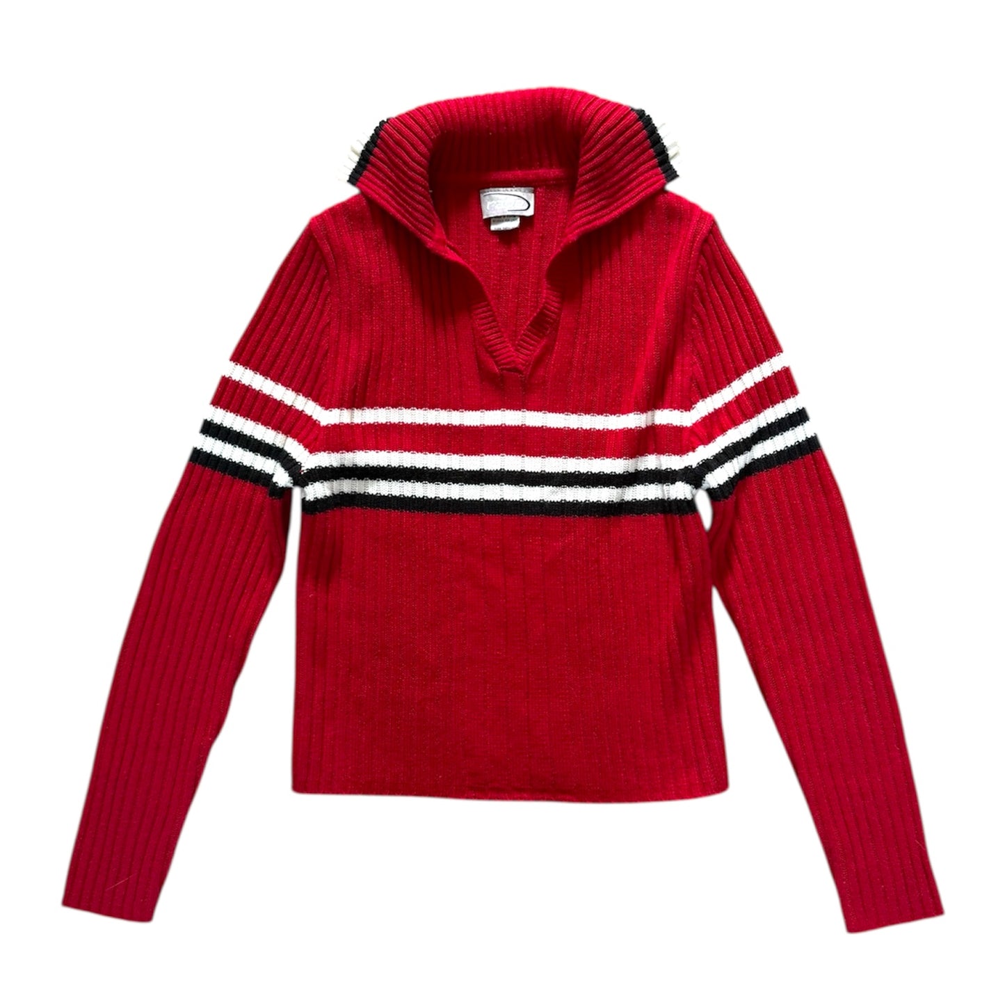 Vintage Y2K rave knitted ribbed jumper. Size 8-10