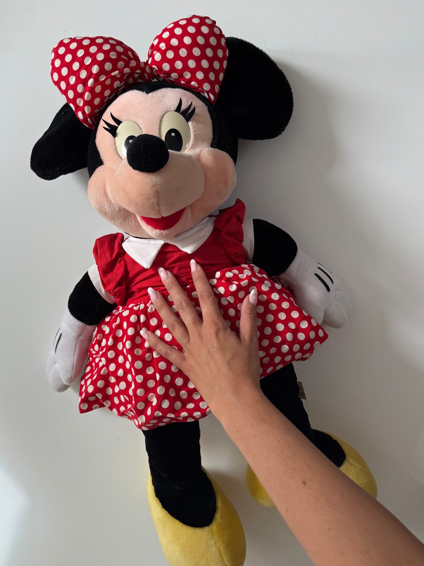 Vintage large Minnie Mouse plush toy.