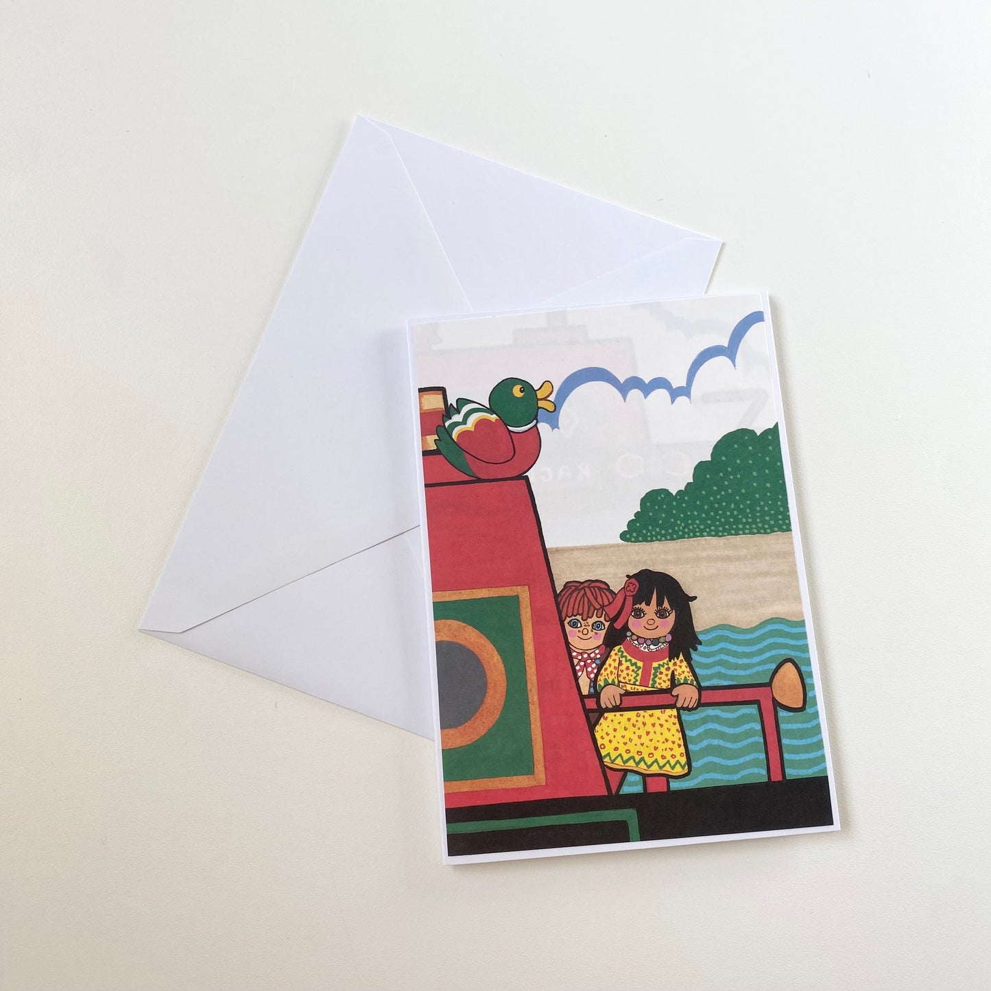 Recycled & homemade vintage card - Rosie and Jim