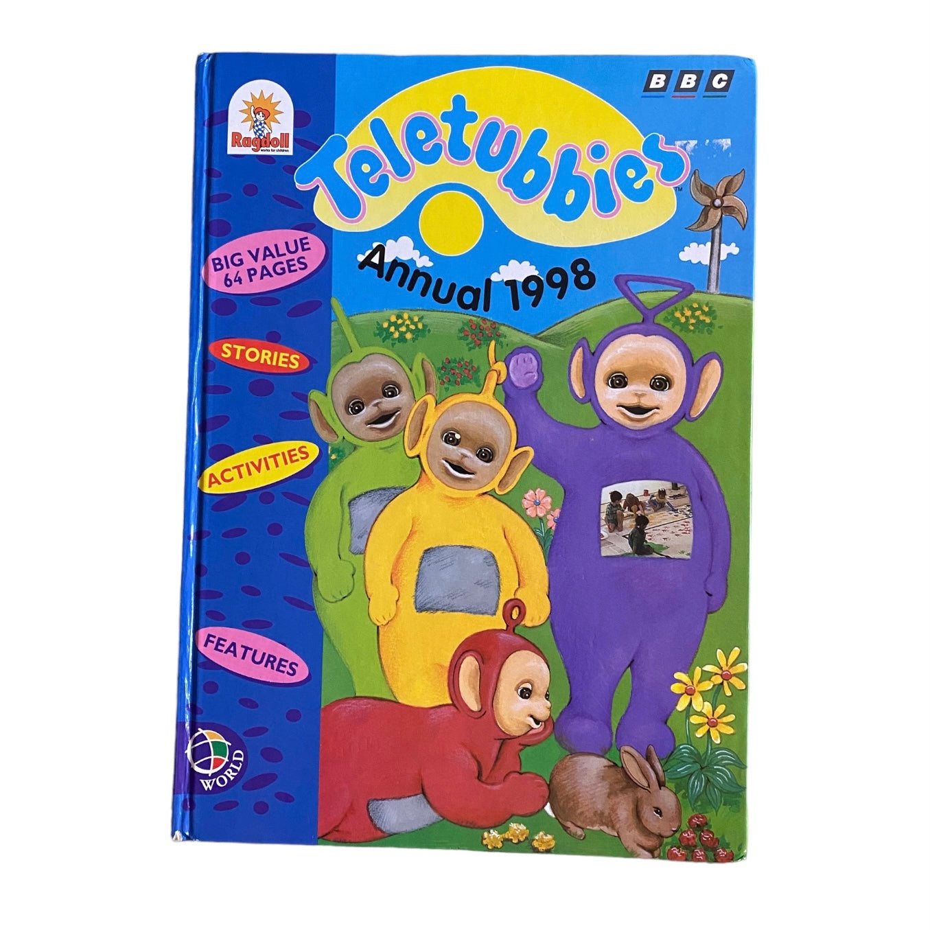 Teletubbies 1998 annual book. Has some pen in so reflects in the price