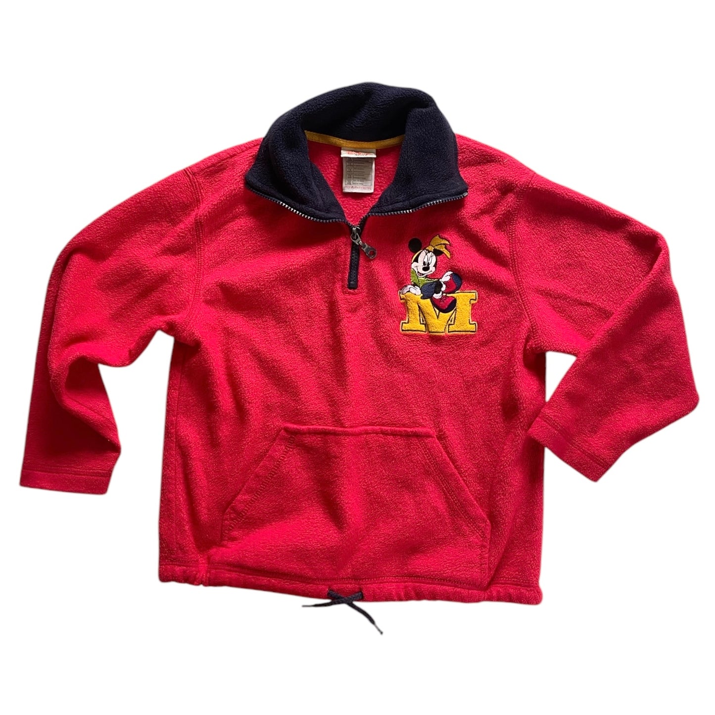 Vintage Mickey Mouse red fleece jacket. It size 7-8 years