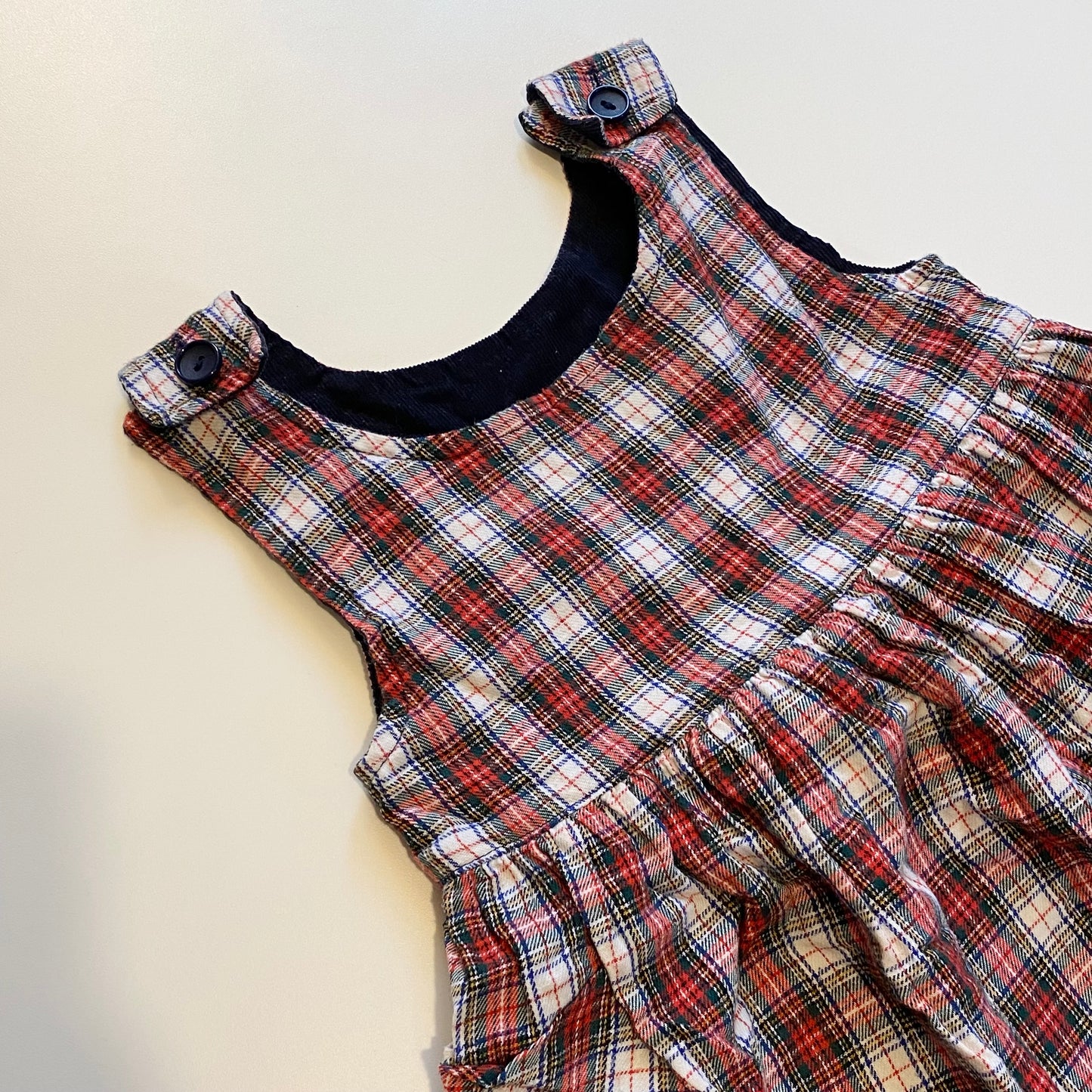 Vintage check print flannel dress. Age 3-4 years