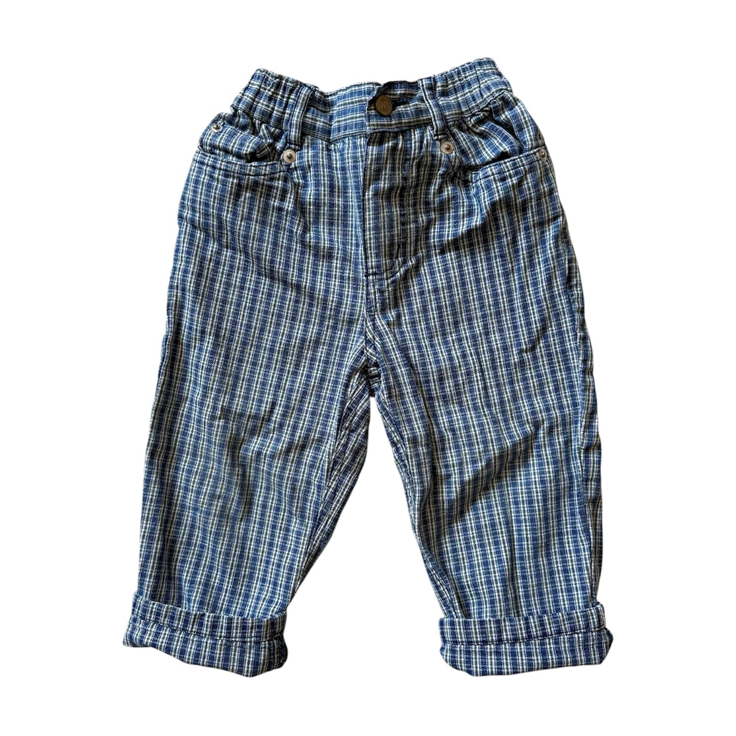 Vintage mothercare check print jeans. Size 12-18 months