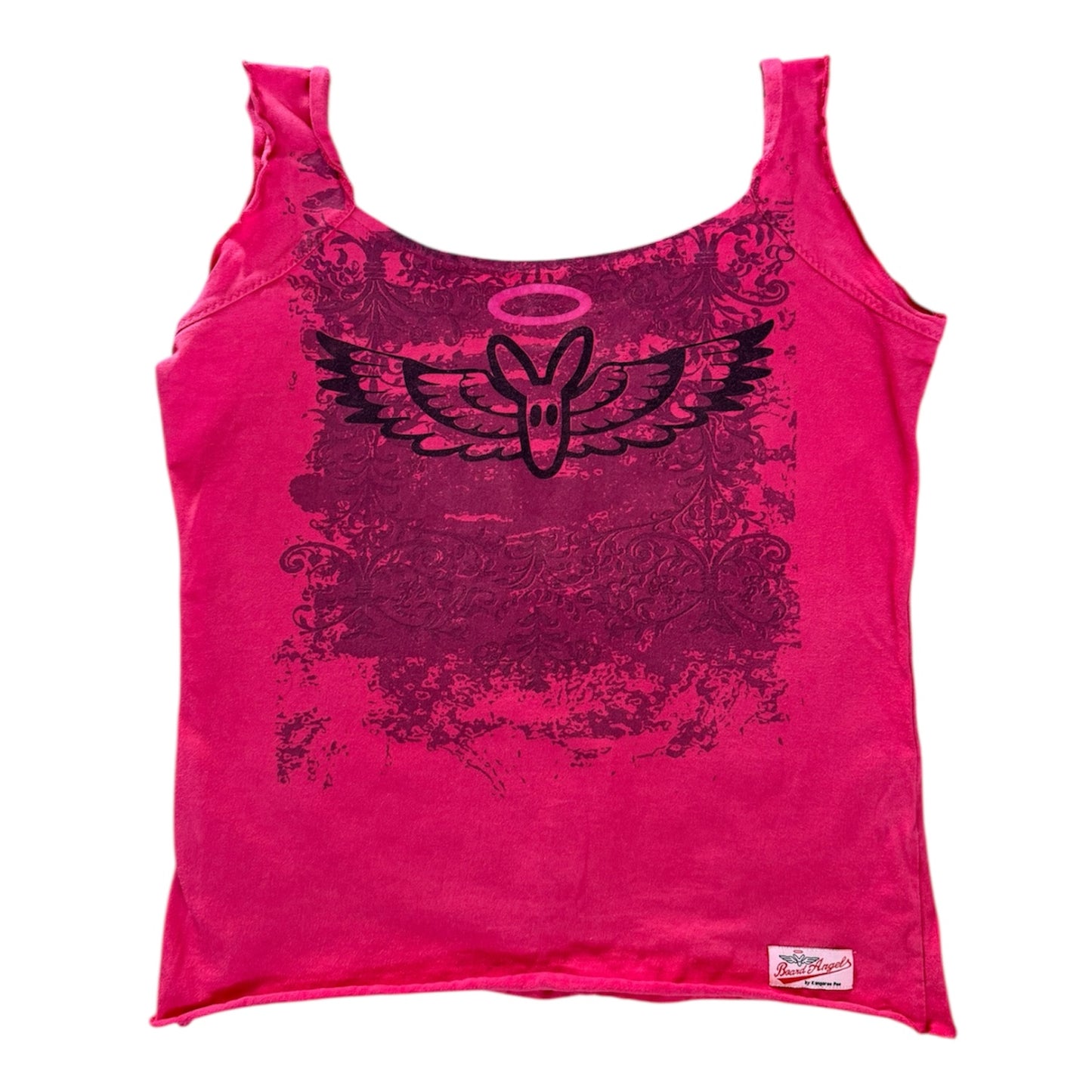 Vintage Y2K fuchsia pink kangaroo poo tank top. Size 12