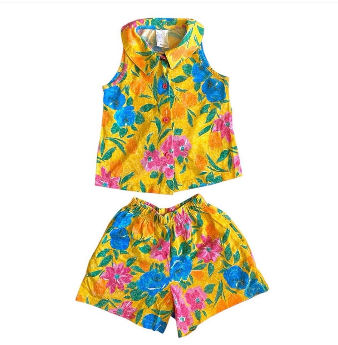 Vintage 80’s summer co ord set. 3-4 years