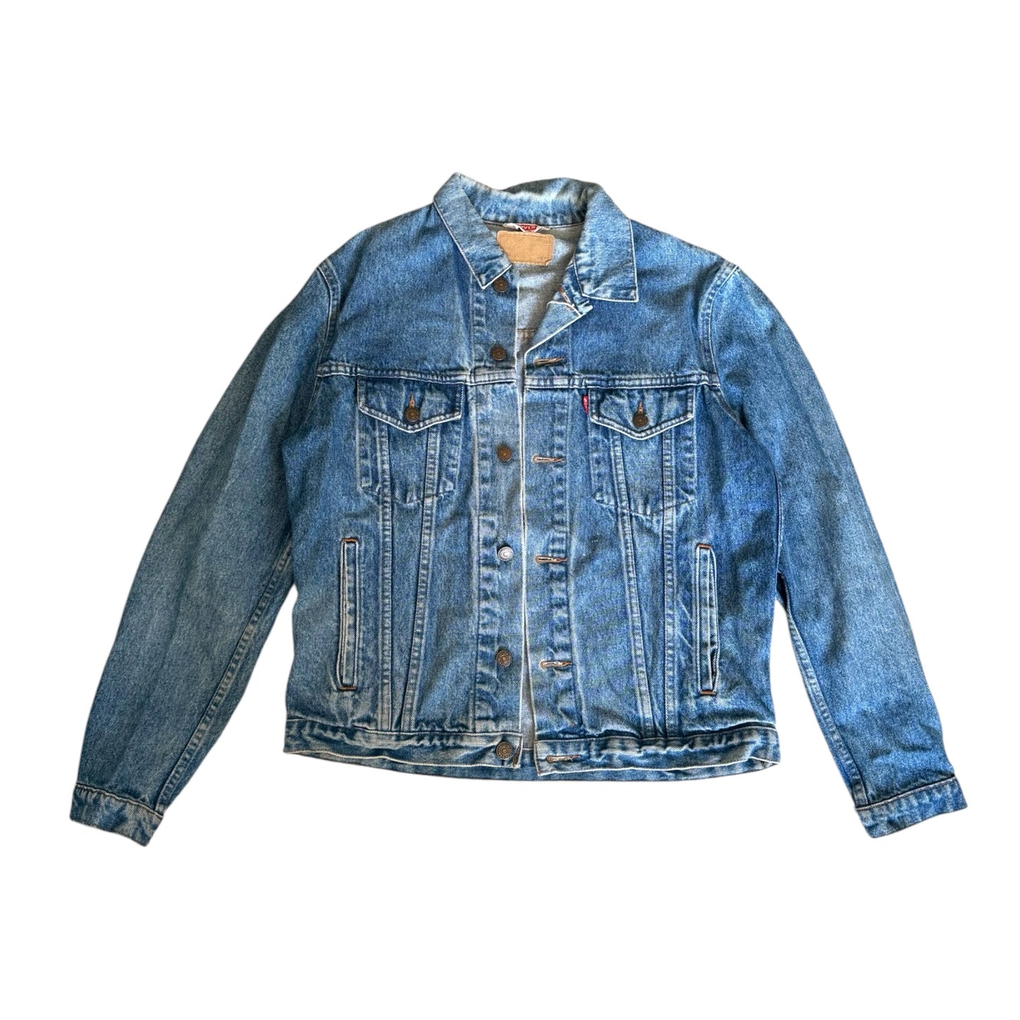 Vintage classic ‘Levis’ pale wash denim jacket. Size S / 8-10