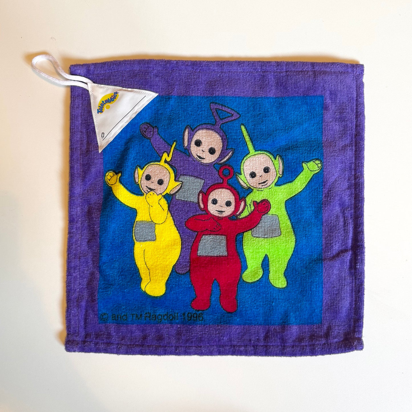 Vintage 1995 Teletubbies flannel / small towell.