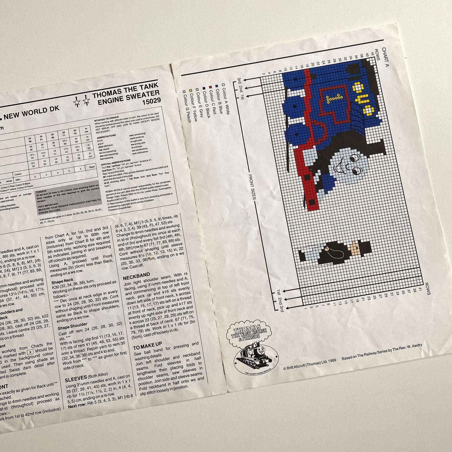 Thomas the tank engine knitting pattern