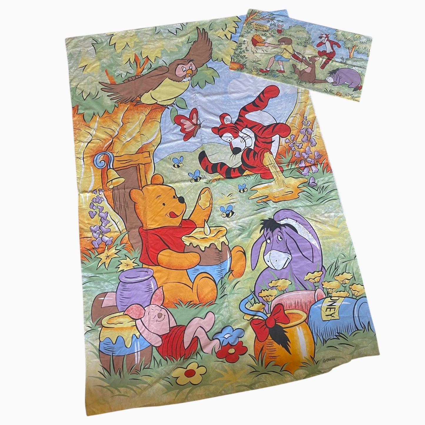 Vintage Winnie the Pooh single duvet & pillow set