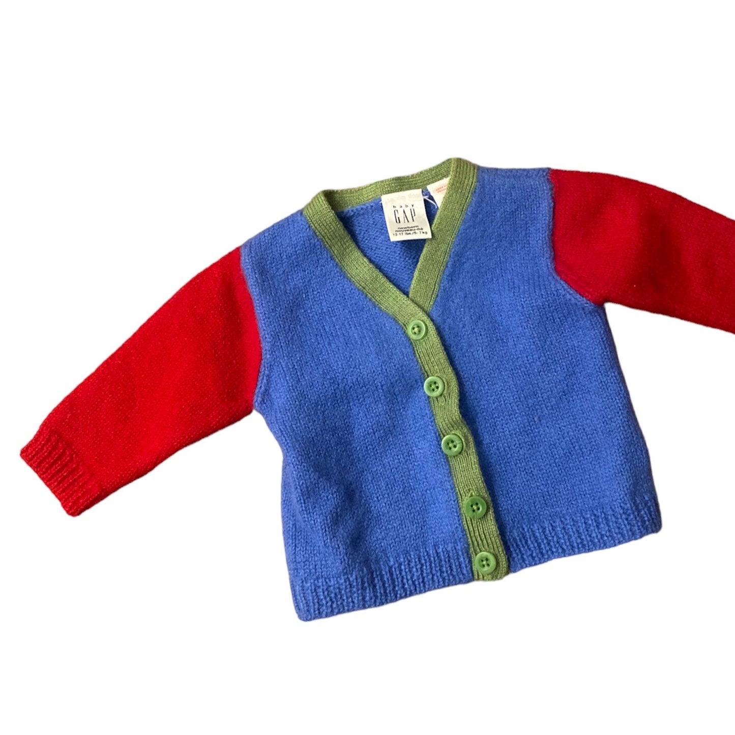 Baby gap wool colour block cardigan. Newborn