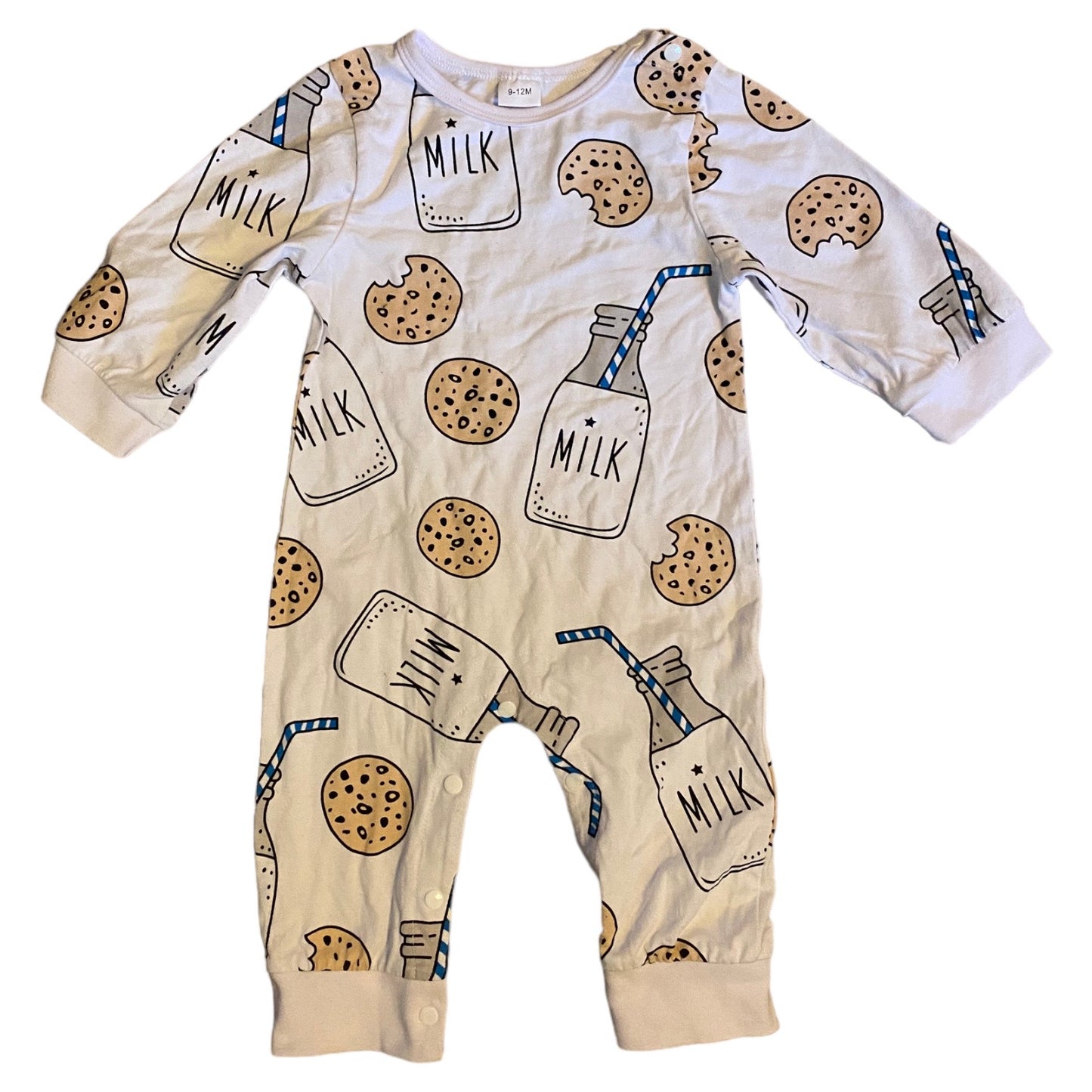 Milk and cookies romper 9-12 months