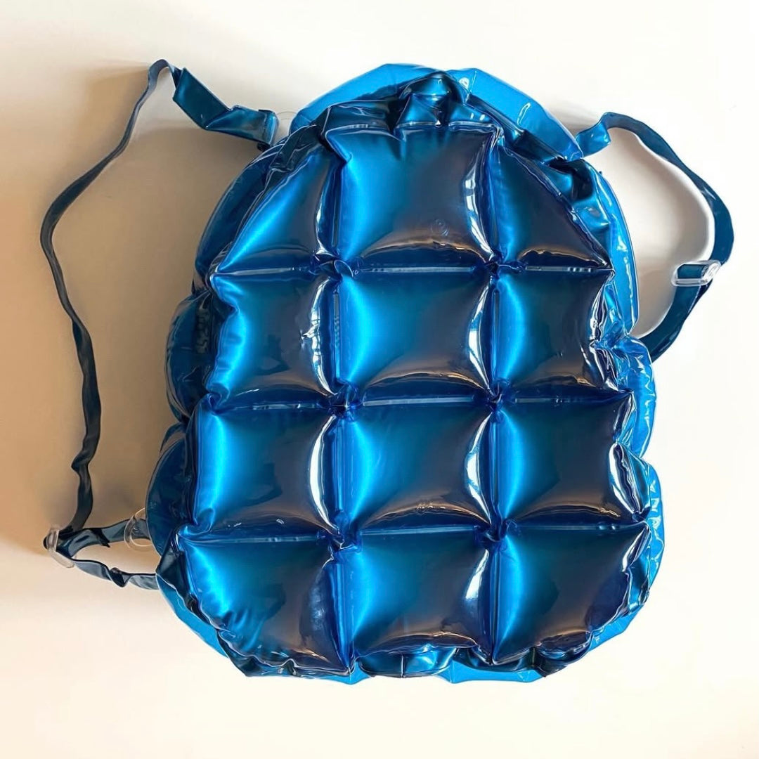Royal blue inflatable 90s rucksack