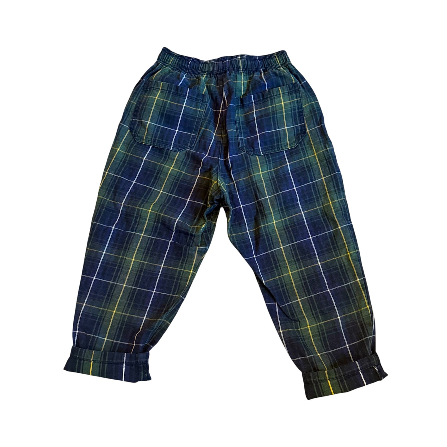 GU Japanese tartan print trousers. Size 5-6 years