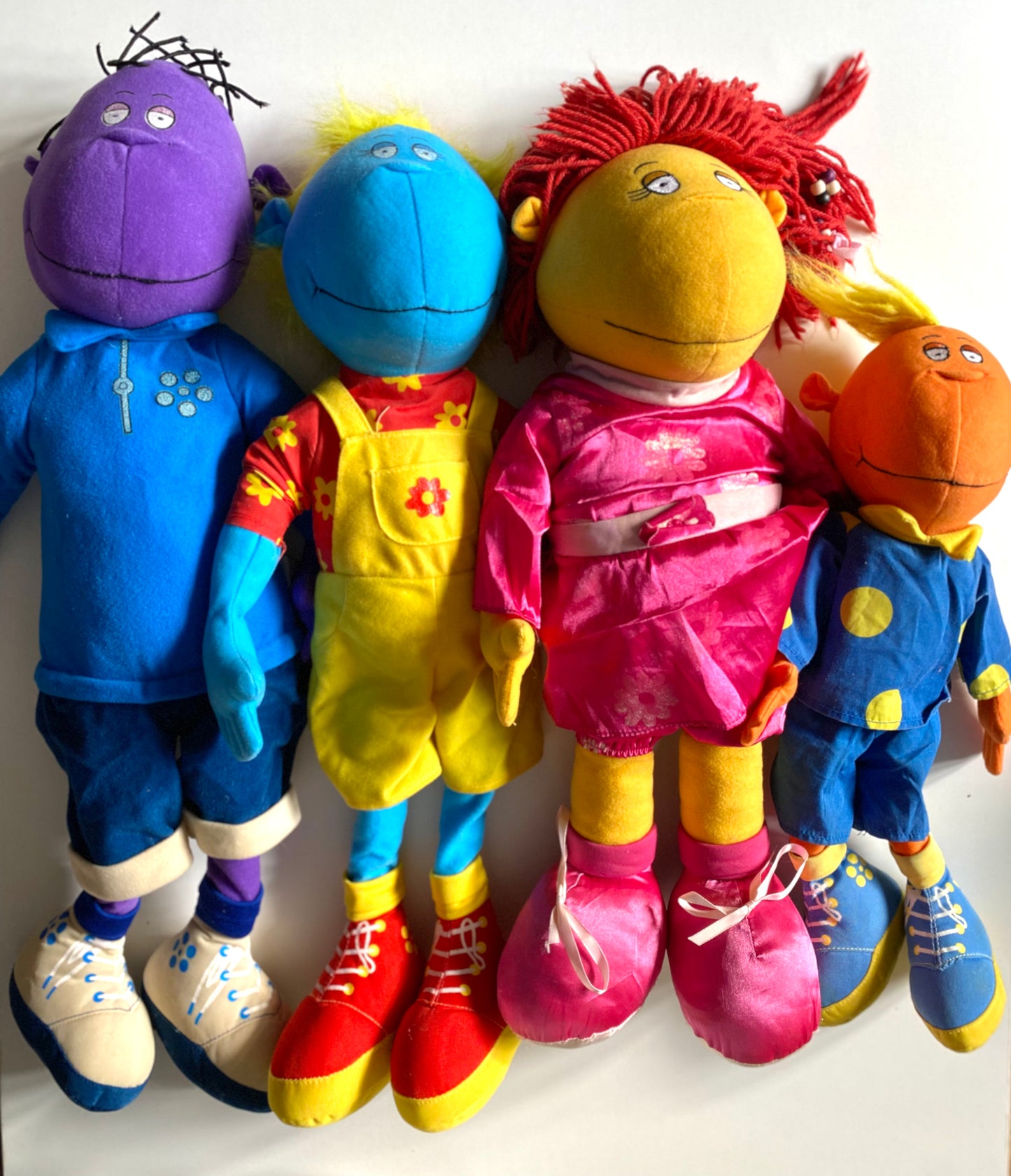 Vintage 2001 set of four ‘Tweenies’ soft dolls - large in size!