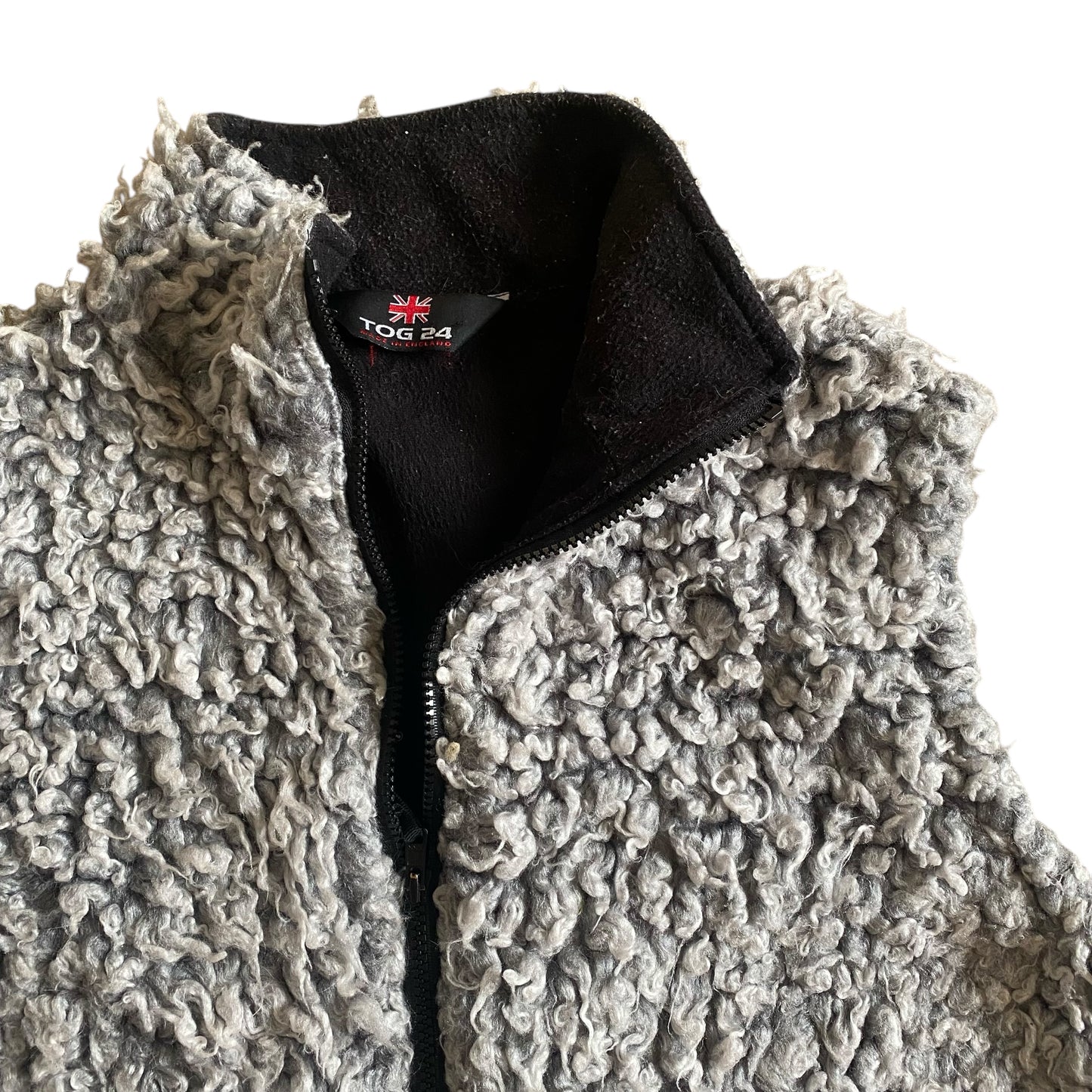 Vintage Y2K ‘tog 24’ faux fur gilet / body warmer. Size approx 10-12