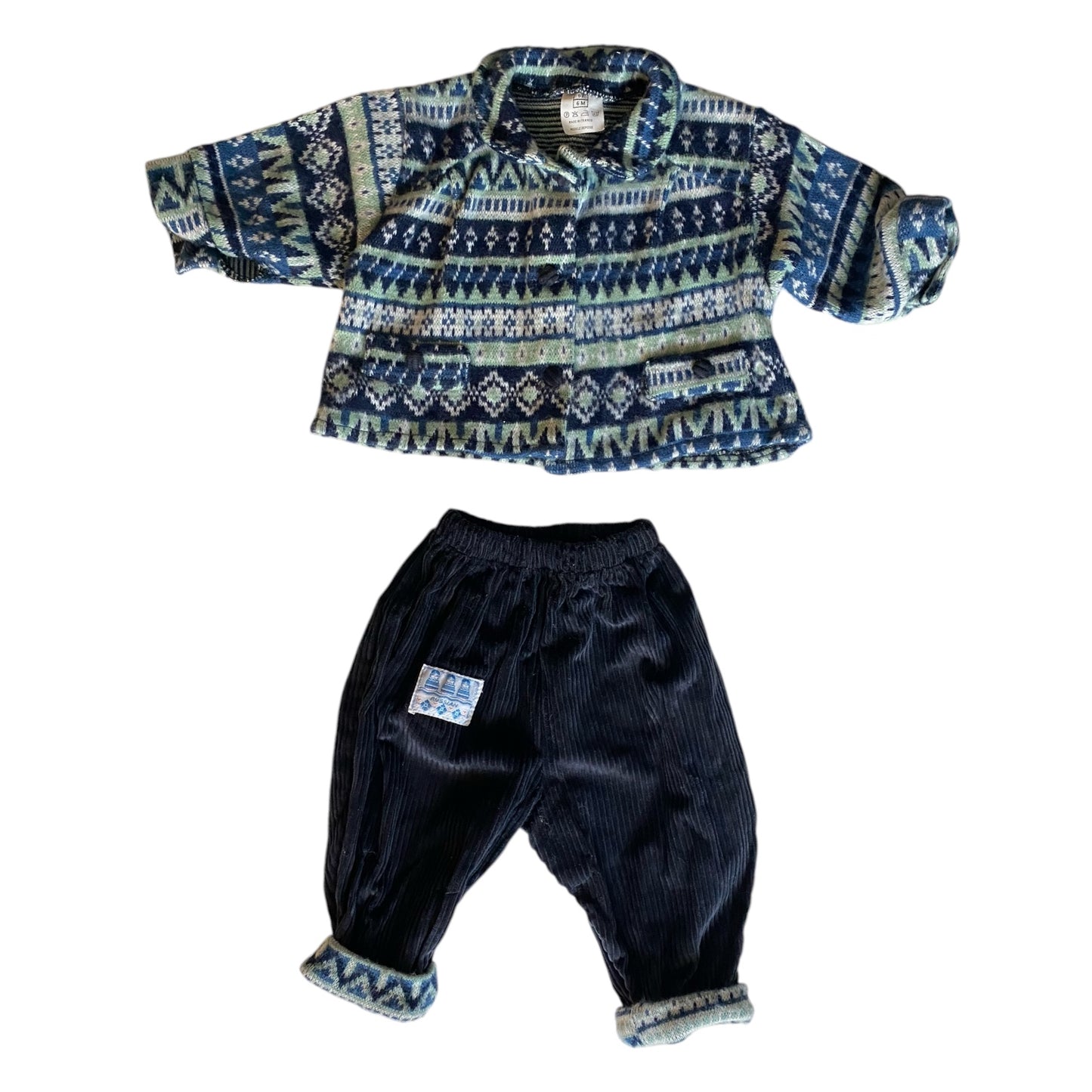 Vintage two piece set. Size 6 months