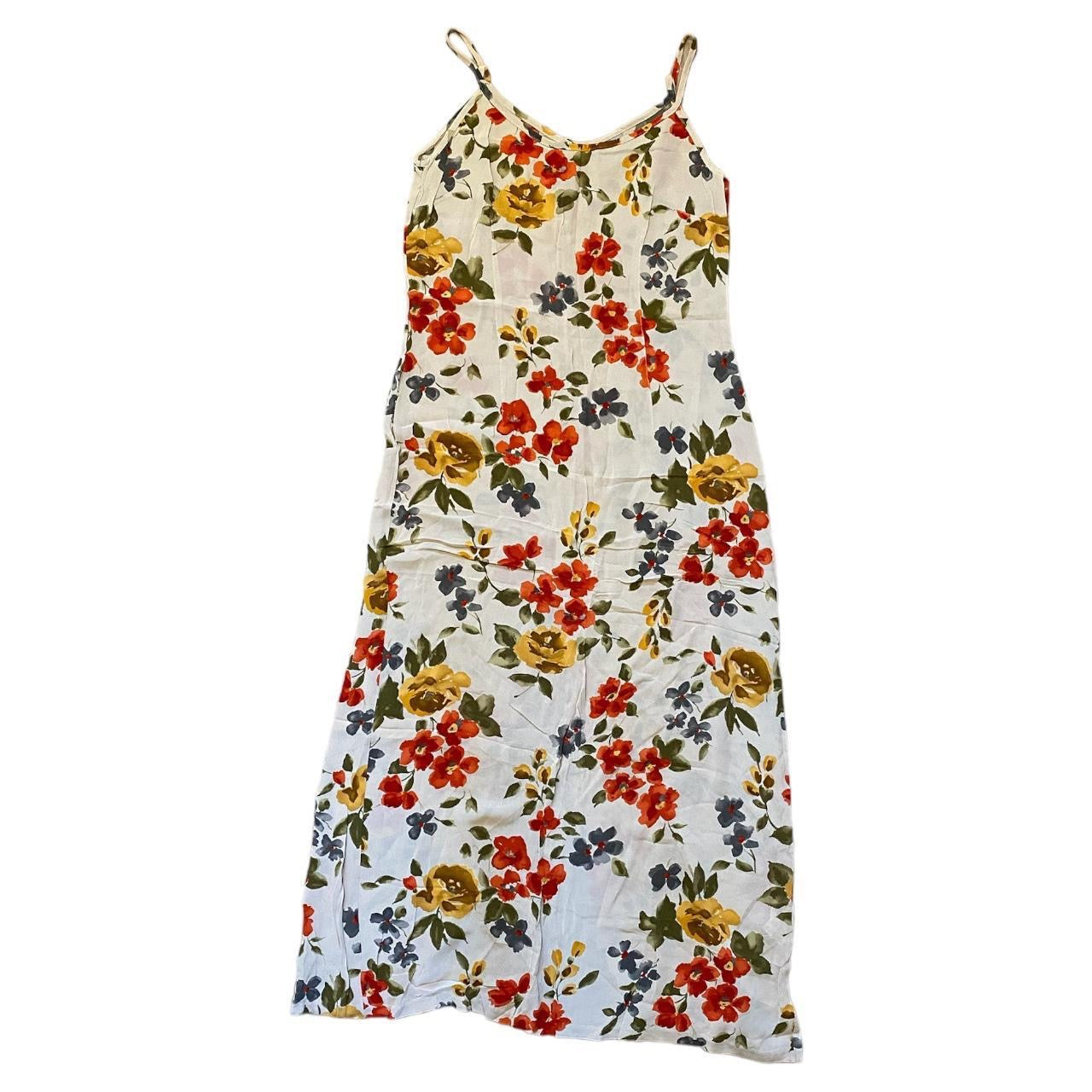 Vintage y2k espirit floral print mid length dress size 8