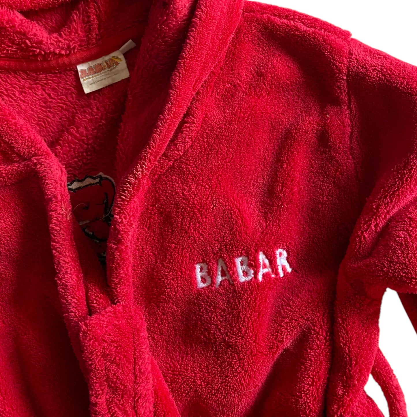 Vintage red babar dressing gown size 5-6 years