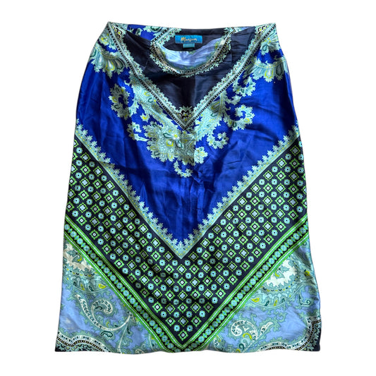 Vintage monsoon satin mid length skirt. Size 12