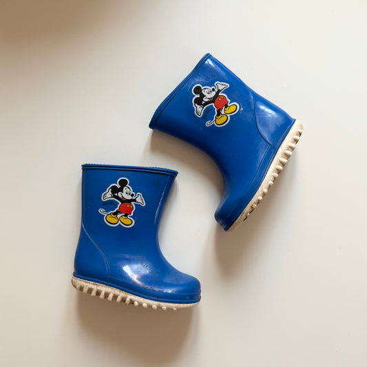 Vintage mothercare Mickey Mouse welly boots. Size 4