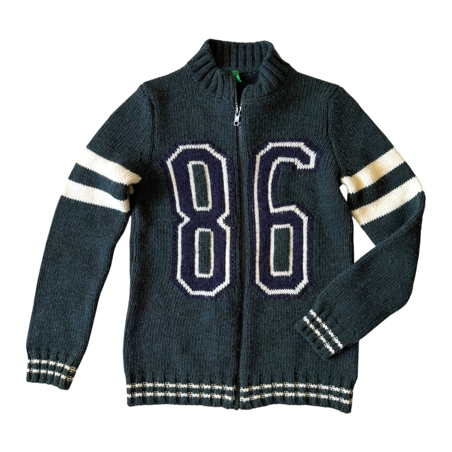 Vintage Benetton knitted jacket. Size XS ladies - actually teenage sizing