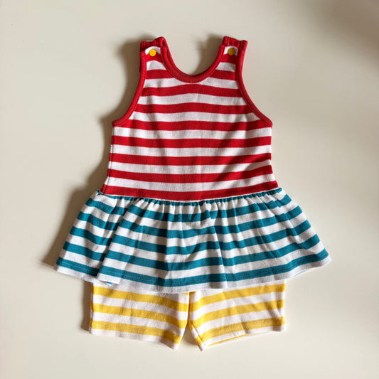 Vintage dress/ shortall romper. Size approx 2 years.