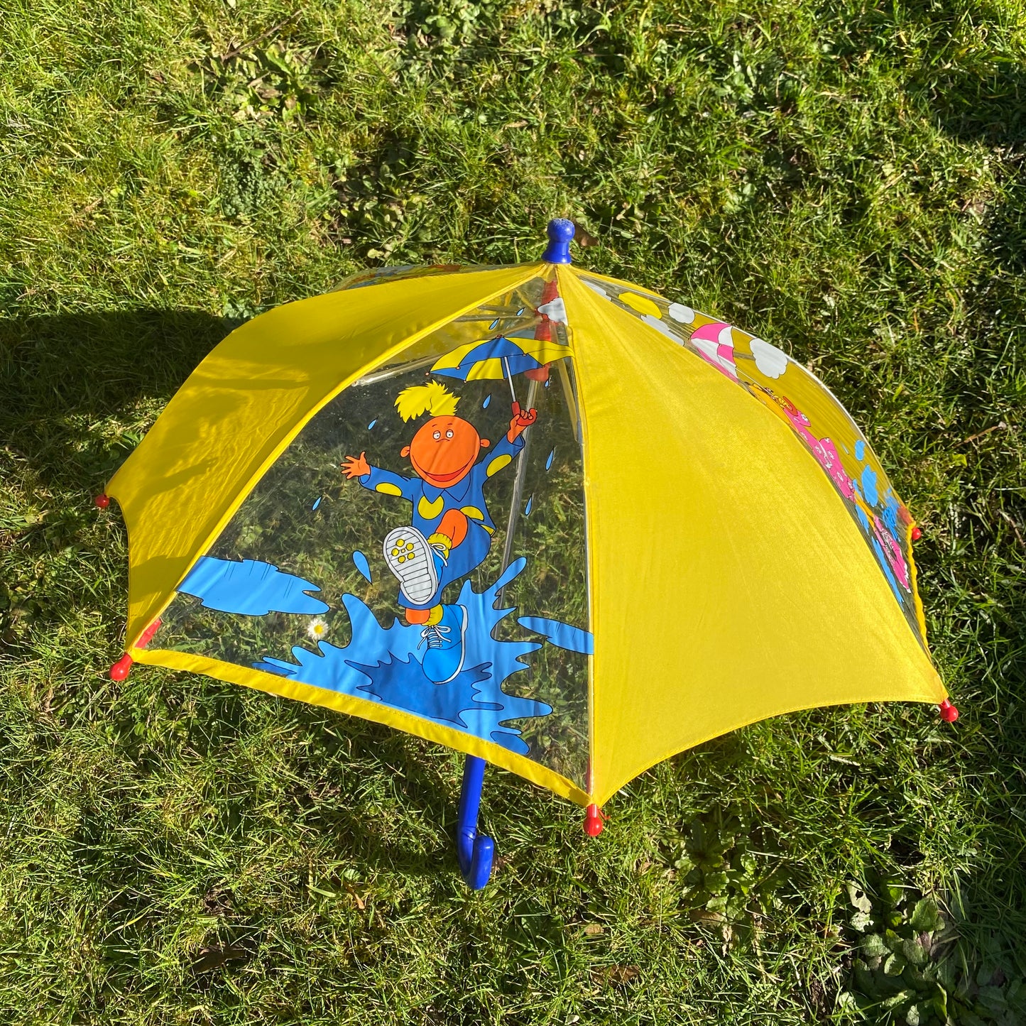 Vintage Tweenies colourblock umbrella. Has signs of use