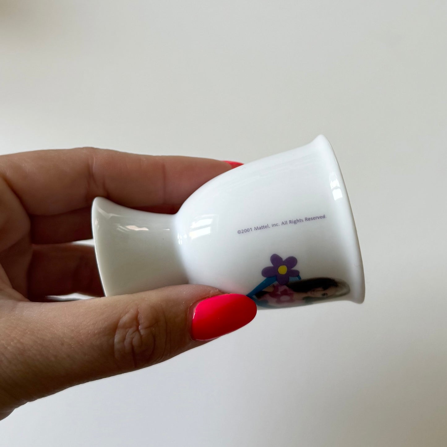 Vintage Barbie 2001 ceramic egg cup