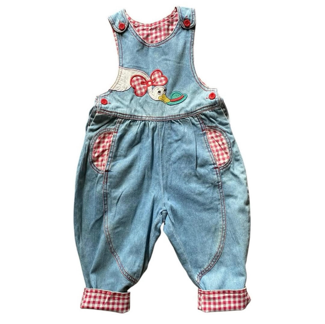 Vintage baby club denim overalls approx 2-3 years