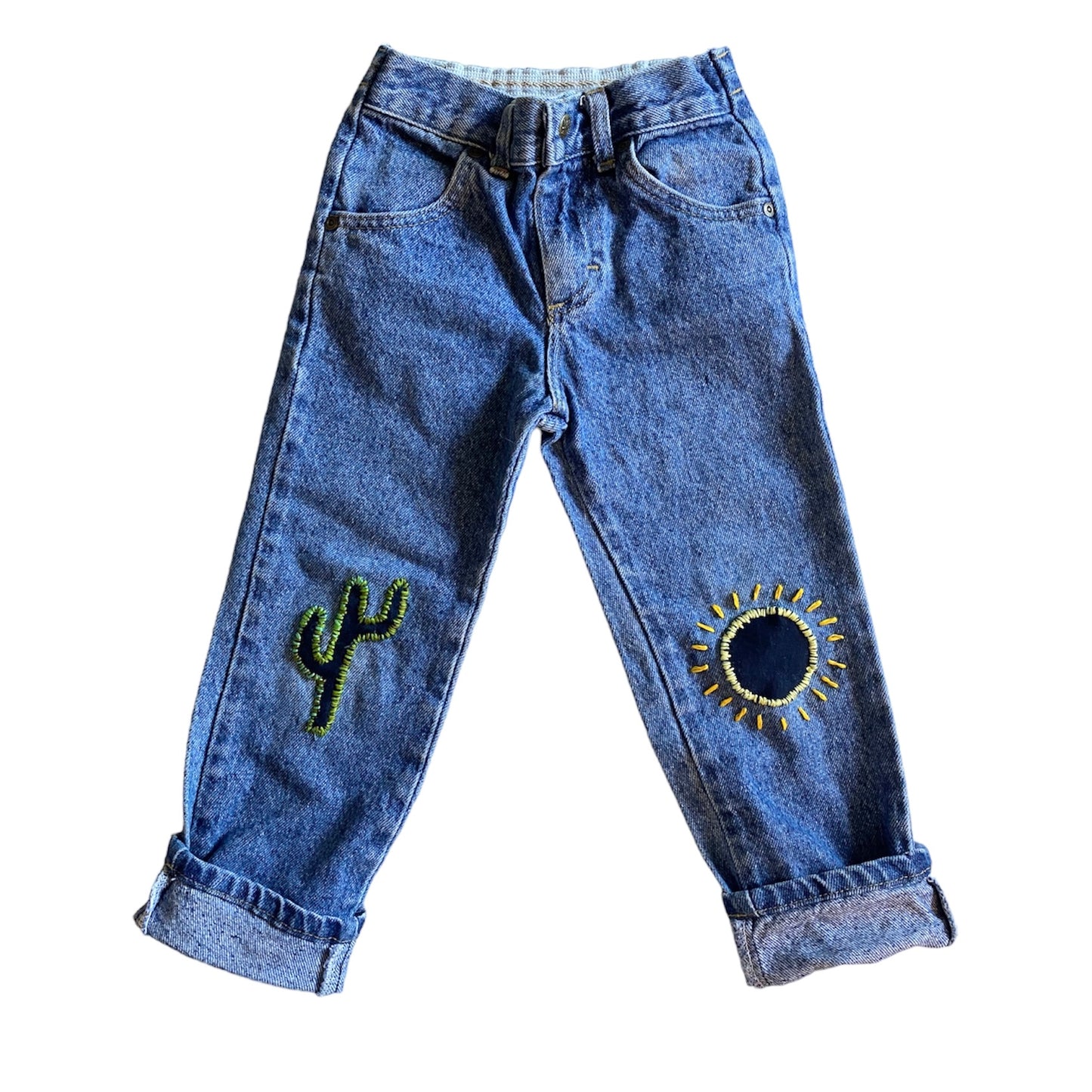 Vintage Lee embroidered knee patch jeans age 4-5 years